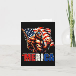 Bigfoot Merica Rock Amerikanische Flagge Patriotis Karte