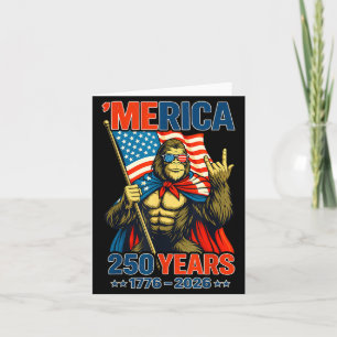 Bigfoot Merica Rock Amerikanische Flagge Patriotis Karte
