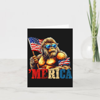 Bigfoot Merica Rock Amerikanische Flagge USA Patri Karte