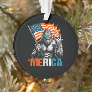 Bigfoot Merica Rock Drapeau Américain
