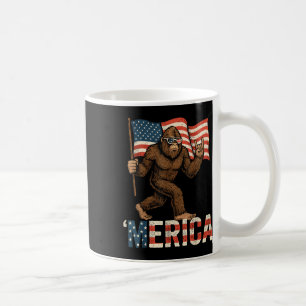 Bigfoot Merica Rock Patriotic American Flag 4. Kaffeetasse