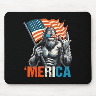 Bigfoot Merica Rock Usa Amerikanische Flagge 4. Ju Mousepad