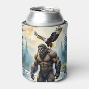 Bigfoot mit einem Adler auf der Schulter Dosenkühler