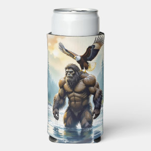 Bigfoot mit einem Adler auf der Schulter Selters Dosenkühler