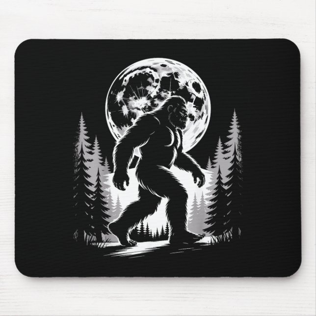 Bigfoot Moonlight Sasquatch Forest Cryptid Outdoor Mousepad (Vorne)