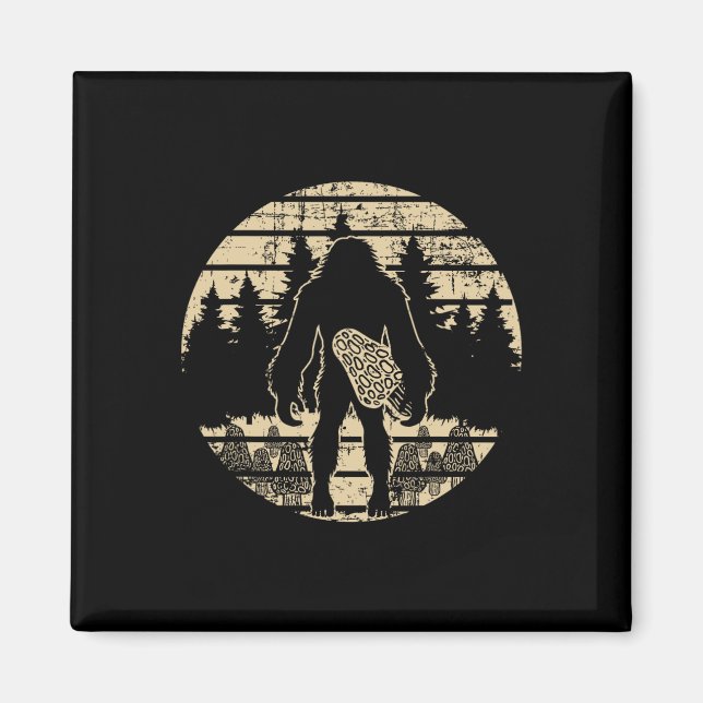 Bigfoot Morel Mushroom Foraging Mycology Shroom Hu Magnet (Vorne)