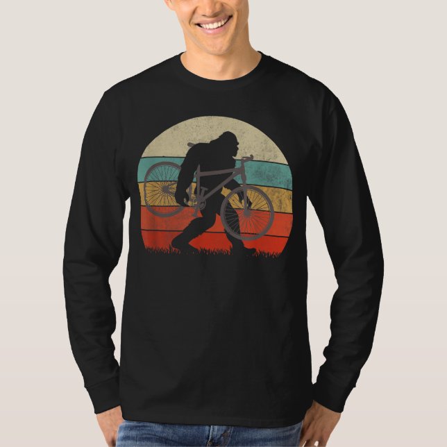 Bigfoot Mountain Bike Funny MTB Radfahren T-Shirt (Vorderseite)