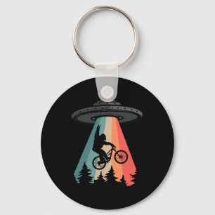 Bigfoot Mountainbike UFO Alien Entführungs-Shirt F Schlüsselanhänger