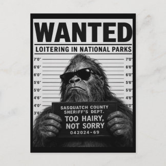 Bigfoot-Mugshot  Feiertagspostkarte