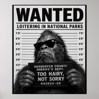 Bigfoot-Mugshot  Poster