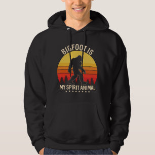 Bigfoot my Spirit Animal Bigfoot Retro Hoodie