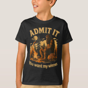 Bigfoot nahm Wiener lustiger Sasquatch-Witz Männer T-Shirt