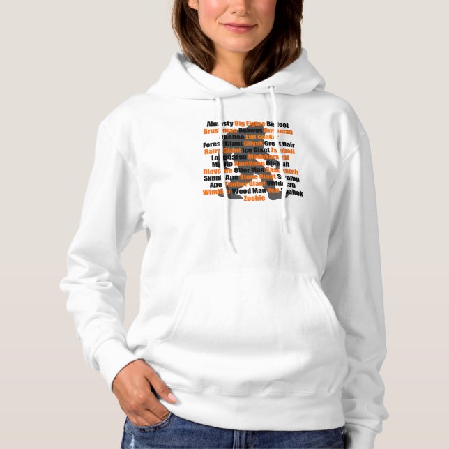 Bigfoot Names Hoodie (Vorderseite)