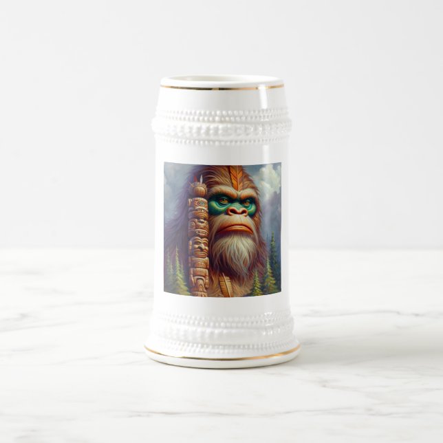 Bigfoot Native American Totem Bierglas (Mittel)