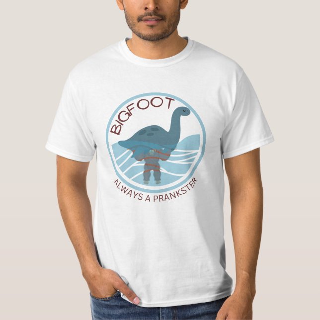 Bigfoot Nessi Comic Prankster T-Shirt (Vorderseite)