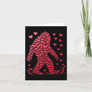 Bigfoot Niedliche Silhouette Herz Valentine für Mä Karte