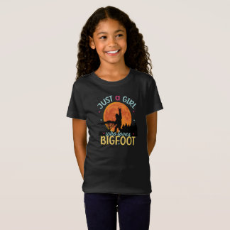 Bigfoot nur ein Mädchen, das Sasquatch liebt T-Shirt