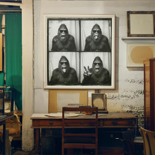 Bigfoot oder Sasquatch-Fotobooth-Poster-Kunst druc Poster