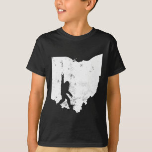 Bigfoot Ohio Staat Map Sasquatch Men Women Gift T-Shirt