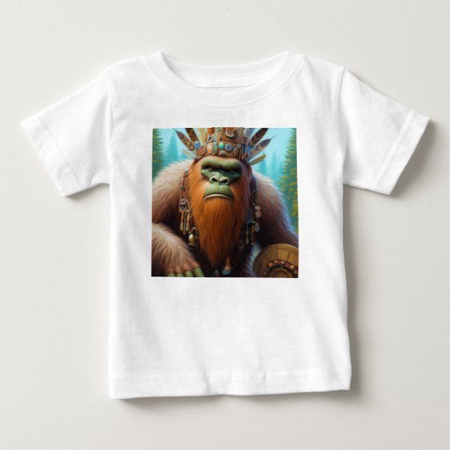 Bigfoot Öko Warrior Baby T-shirt (Vorderseite)