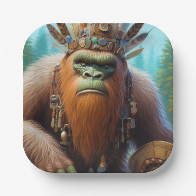 Bigfoot Öko Warrior Pappteller (Vorderseite)