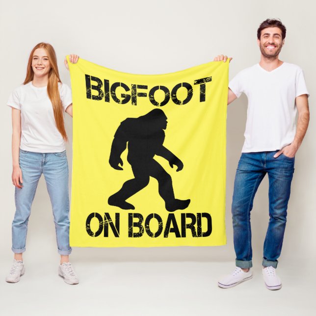 Bigfoot on Board - Funny Bigfoot Fleecedecke (Beispiel)