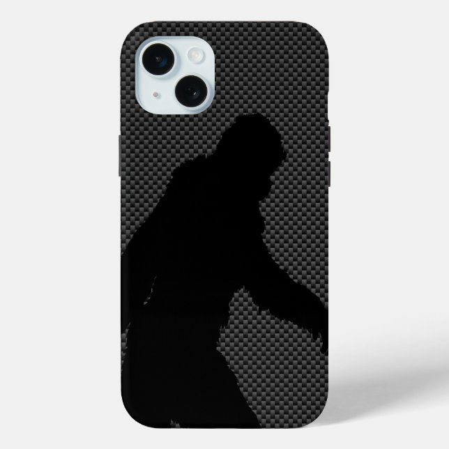 Bigfoot on Carbon Fibre Print Case-Mate iPhone Hülle (Rückseite)