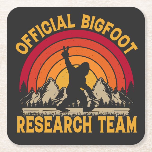 Bigfoot Original Research Team Rechteckiger Pappuntersetzer (Vorderseite)