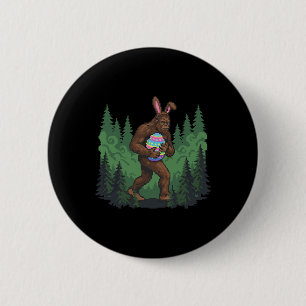 Bigfoot Ostern Hase Sasquatch Eier-Suche Lustige P Button