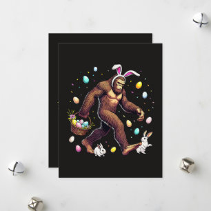 Bigfoot Ostertag Lustiger Sasquatch Feiertagskarte