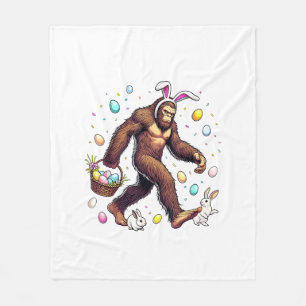 Bigfoot Ostertag Lustiger Sasquatch Süßer Hase Ost Fleecedecke