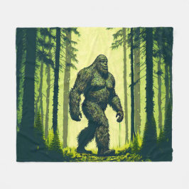 Bigfoot Out für einen Waldspaziergang Sasquatch Fleecedecke