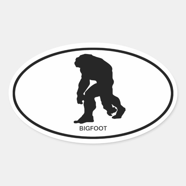 Bigfoot Oval Aufkleber (Vorderseite)