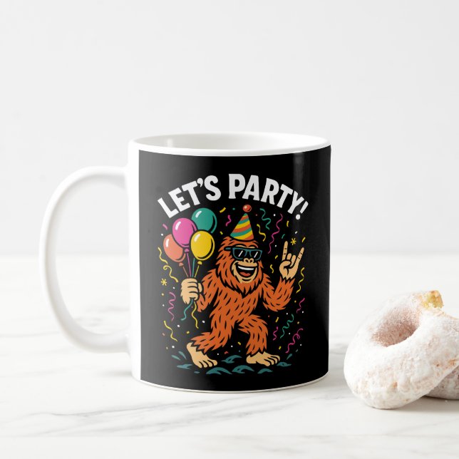 Bigfoot Party Kaffeetasse (Mit Donut)