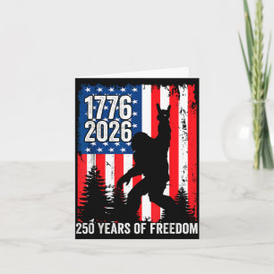 Bigfoot patriotisch 250 Jahre Freiheit USA 250. Karte