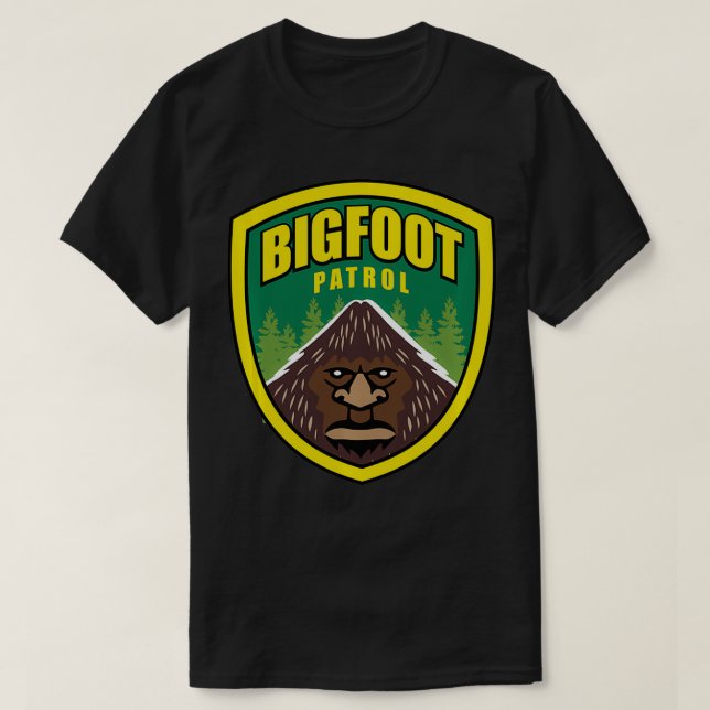 Bigfoot, Patrol Sasquatch, Yeti, USFS, Funny Desig T-Shirt (Design vorne)