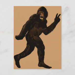 Bigfoot Peace Postkarte