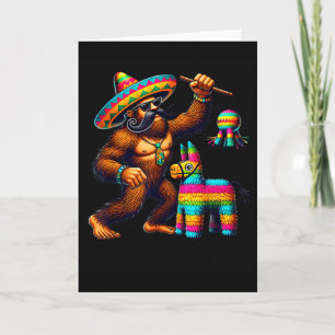 Bigfoot-Piñata Cinco De Mayo Mexikanischer Sasquat Karte