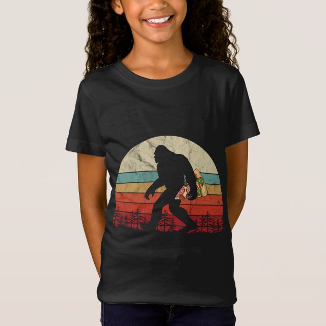Bigfoot Pizza Lovers Funny Eating Sasquatch Men Ki T-Shirt (Vorderseite)