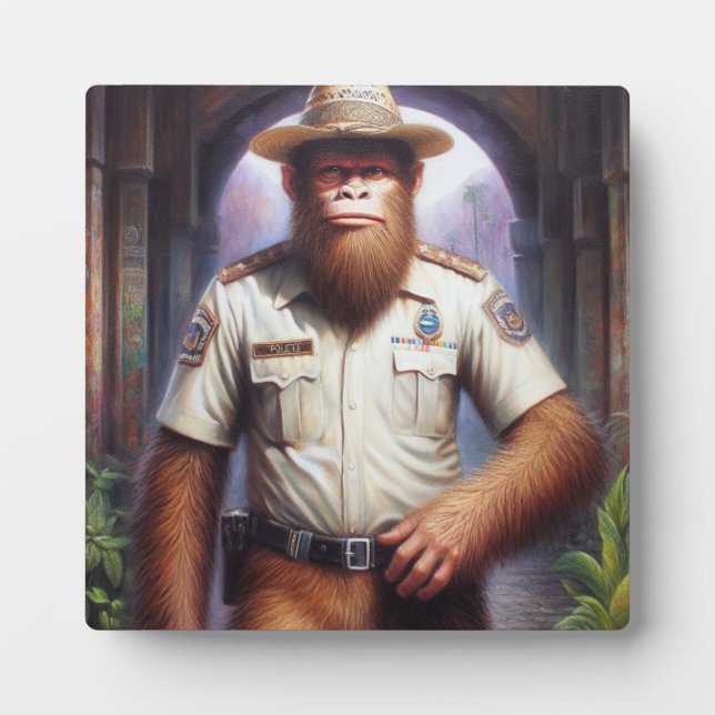 Bigfoot Policeman Fotoplatte (Vorderseite)