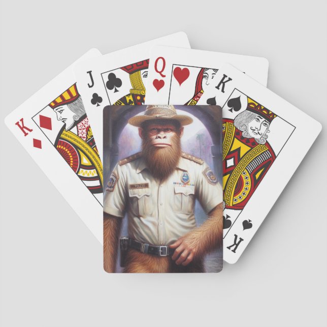 Bigfoot Policeman Spielkarten (Rückseite)