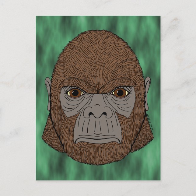 Bigfoot Portrait 1 (Ape-like) Postkarte (Vorderseite)