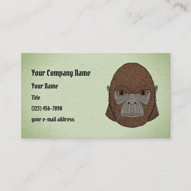 Bigfoot Portrait 1 (ape-like) Visitenkarte (Vorderseite)