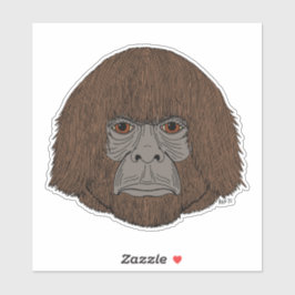 Bigfoot Portrait 2 (human-like) Aufkleber