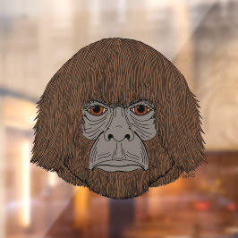 Bigfoot Portrait 2 (human-like) Fensteraufkleber