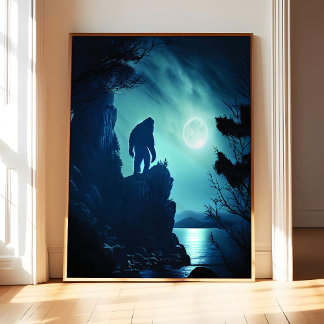 Bigfoot Poster Kunst Druck, Gothic Wanddekoration 