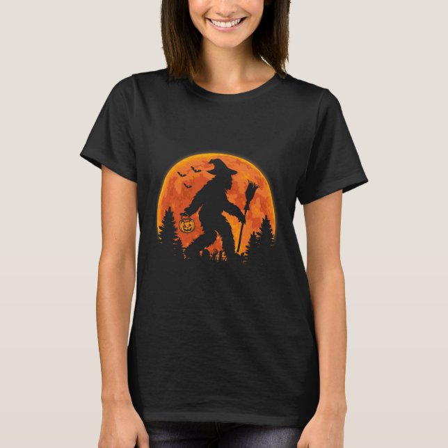 Bigfoot Pumpkin Halloween Kostüm Sasquatch Men Wo T-Shirt (Vorderseite)