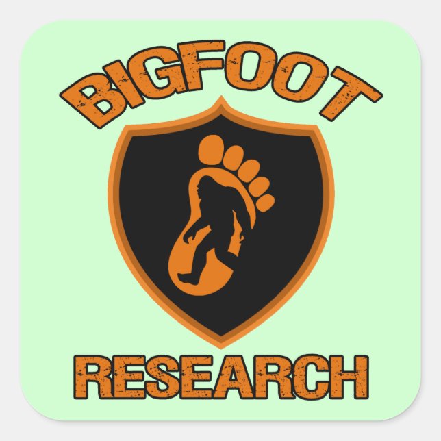 Bigfoot Quadratischer Aufkleber (Vorderseite)