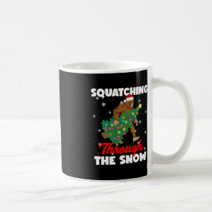 Bigfoot quatschen durch den Schnee Sasquatch Chri Kaffeetasse