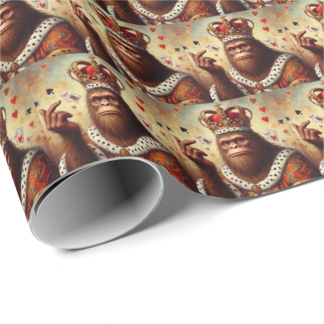 Bigfoot Queen of Hearts Geschenkpapier (Rolleneckpunkt)